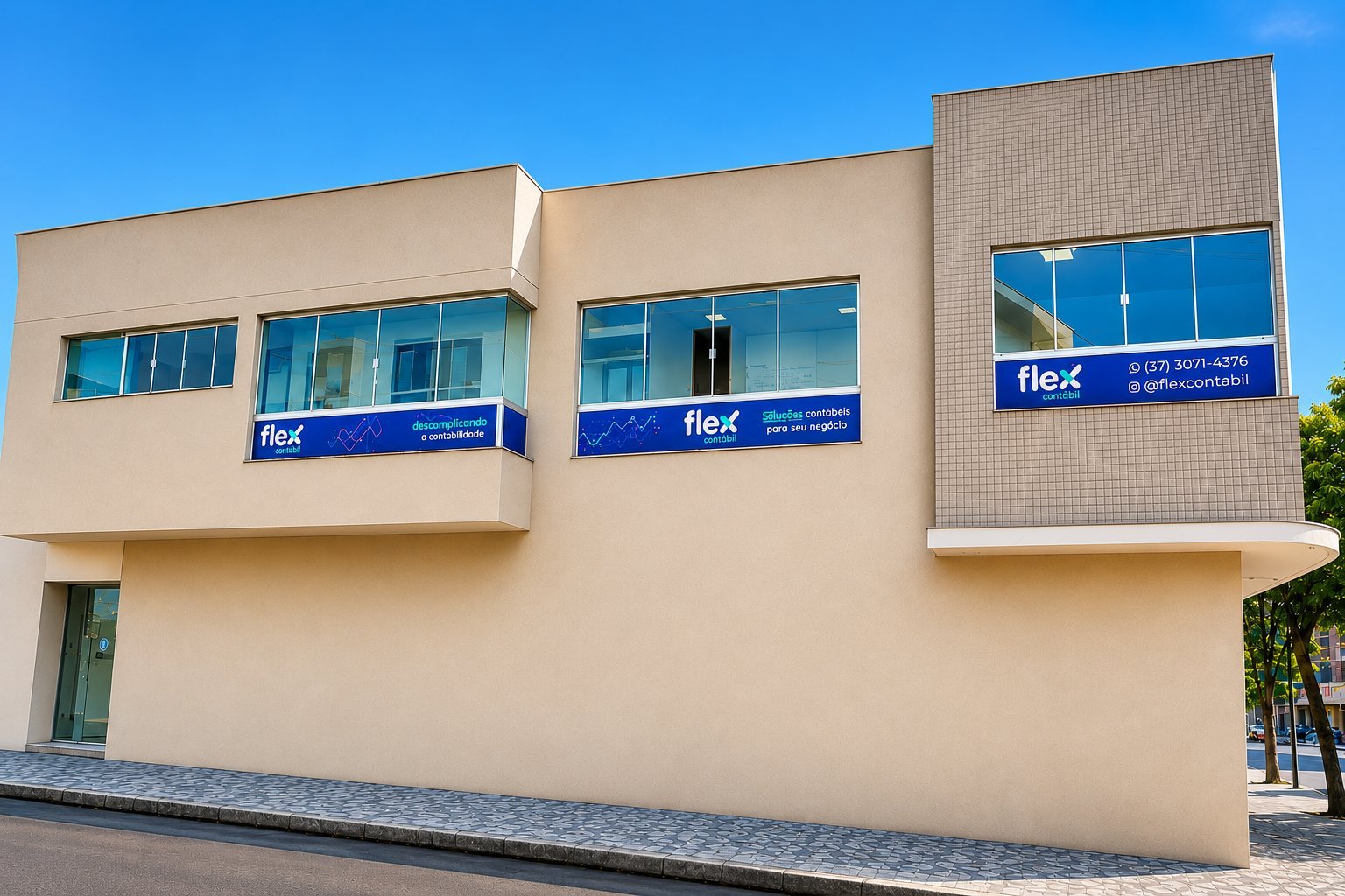 Fachada do escritório da Flex Contábil em Divinópolis MG